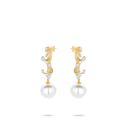 Pre-order High Jewelry collection: The White Pearls and Gold Vine Earrings