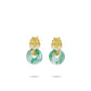 Pre-order High Jewelry Collection: Premium Green Blossom Jade "Little dragon Amulet" Earrings