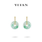 Pre-order: Green Jade Safety Buckle "Ping An Kou" Modern Earrings