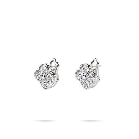 Promotion Earrings：Glittering Lucky 4 leaf clover