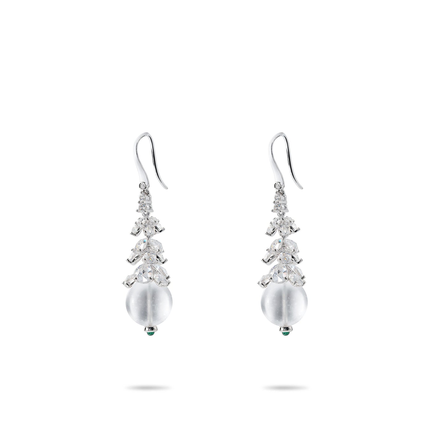 High Jewelry collection: Premium Icy Jade dangle earrings