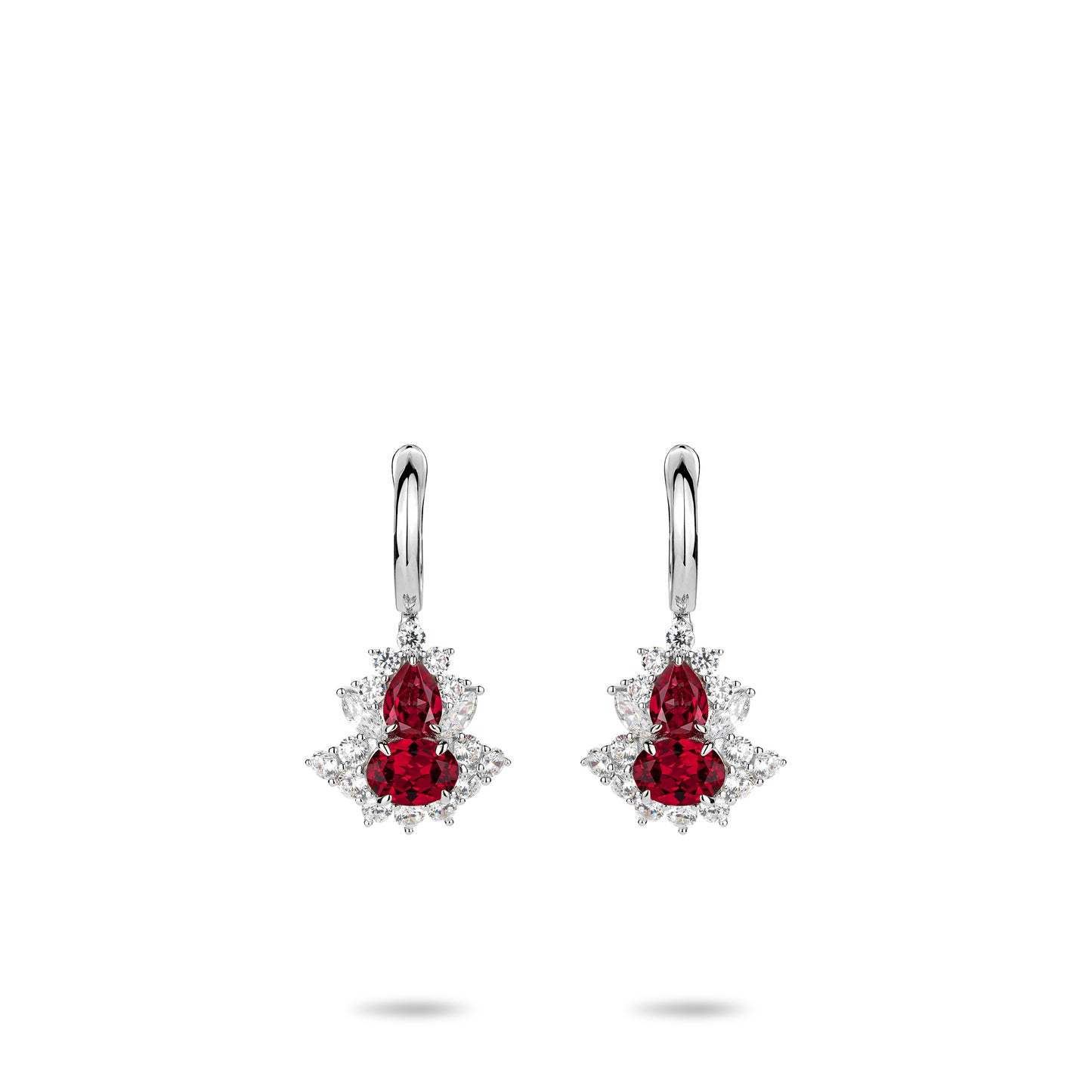 Welfare Exclusive: Modern "Red Wine Hulu with treasure" detailed dangle earrings