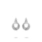 Pre-order High Jewelry collection: Special Grey Chalcedony "Fuchun Mountain" Carved Hollow Modern Earrings