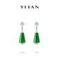 High Jewelry collection: Luxury Green Jade "No Worries" Dangle Earrings