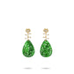 Pre-order High Jewelry Collection: Premium hand-carved Green Jade "Golden PIPA" detailed Artistic Earrings