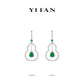 Limited edition: Modern Green Jade “Hollowed Hulu Tassel” dangle earrings