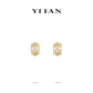 Pre-order Golden time collection: “Modern Golden Brushed Clover” detailed Earrings