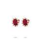 Ruby color collection: Oval "Bright Starlights" detailed Earrings