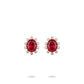 Ruby color collection: Oval "Bright Starlights" detailed Earrings