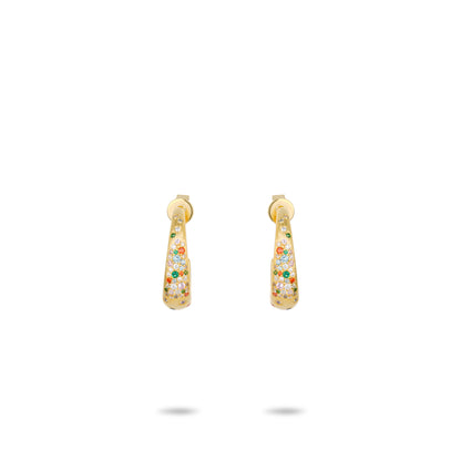 Golden time collection: Modern "Colorful Bright Starlights" detailed Earrings