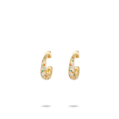 Golden time collection: Modern "Colorful Bright Starlights" detailed Earrings