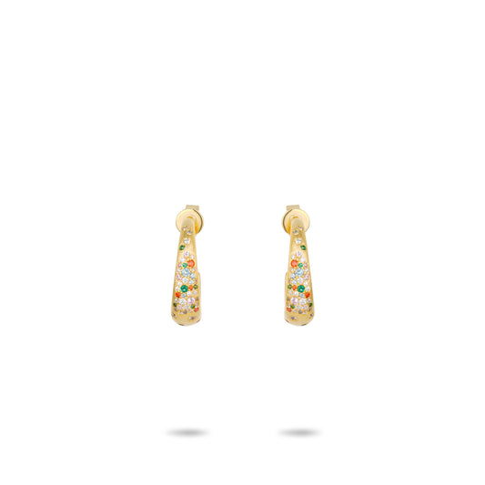 Golden time collection: Modern "Colorful Bright Starlights" detailed Earrings