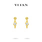 Minimalist collection: Modern "Twisted Golden Croissants" detailed Earrings