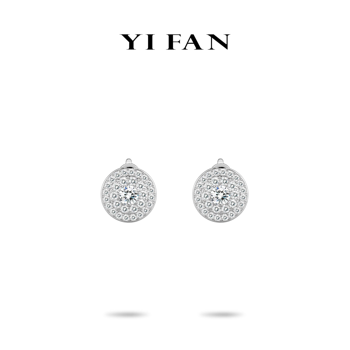 Pure Radiance Collection: Modern "Brilliant Eastern Stars" exquisite Disc Earrings