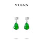 Green jade collection: Modern "Treasure Gourd" detailed Hulu Dangle Earrings