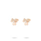 Rose-gold Fever collection: Modern "Lucky Clovers" detailed Ear Studs