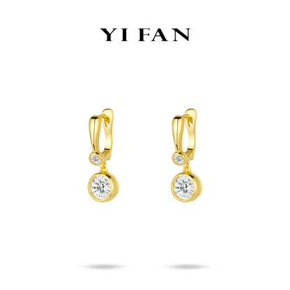 Christmas 2024 collection: Modern "Golden Brilliant Jingle Bells" Dangle Earrings