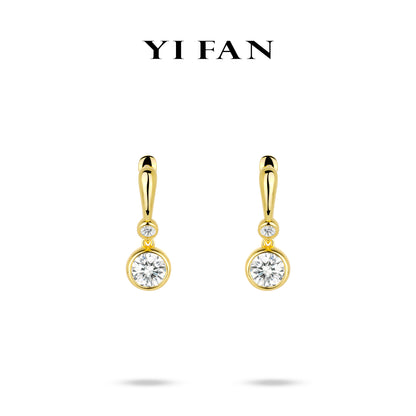 Christmas 2024 collection: Modern "Golden Brilliant Jingle Bells" Dangle Earrings