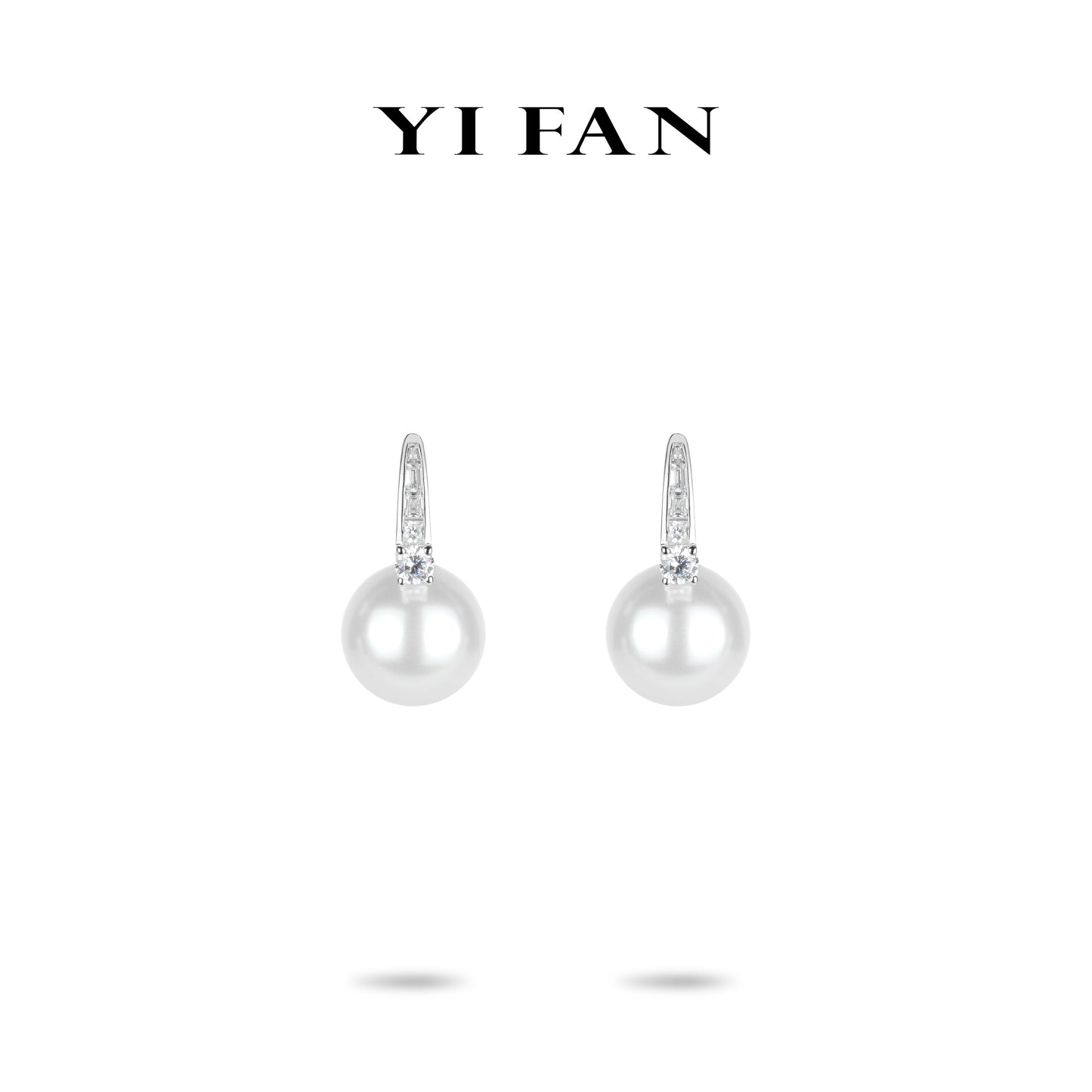 Minimalist collection: Modern"White Moonlight" delicate Earrings