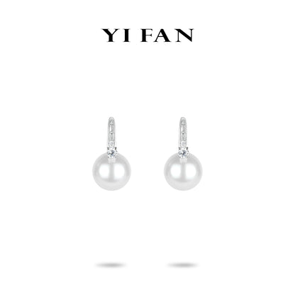 Minimalist collection: Modern"White Moonlight" delicate Earrings
