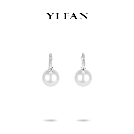 Minimalist collection: Modern"White Moonlight" delicate Earrings