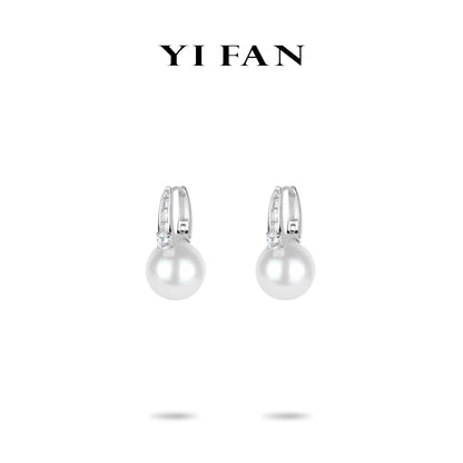 Minimalist collection: Modern"White Moonlight" delicate Earrings