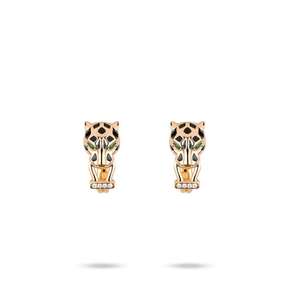 Animal collection: Modern "Champagne Golden Leopard" detailed Earrings