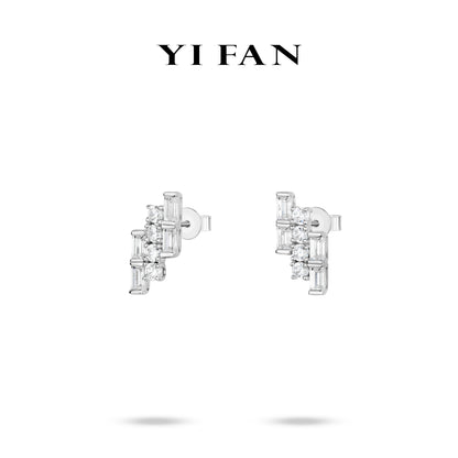 Welfare exclusive Minimalist collection: Modern"Brilliant Sugar rocks & beans" delicate Ear Studs