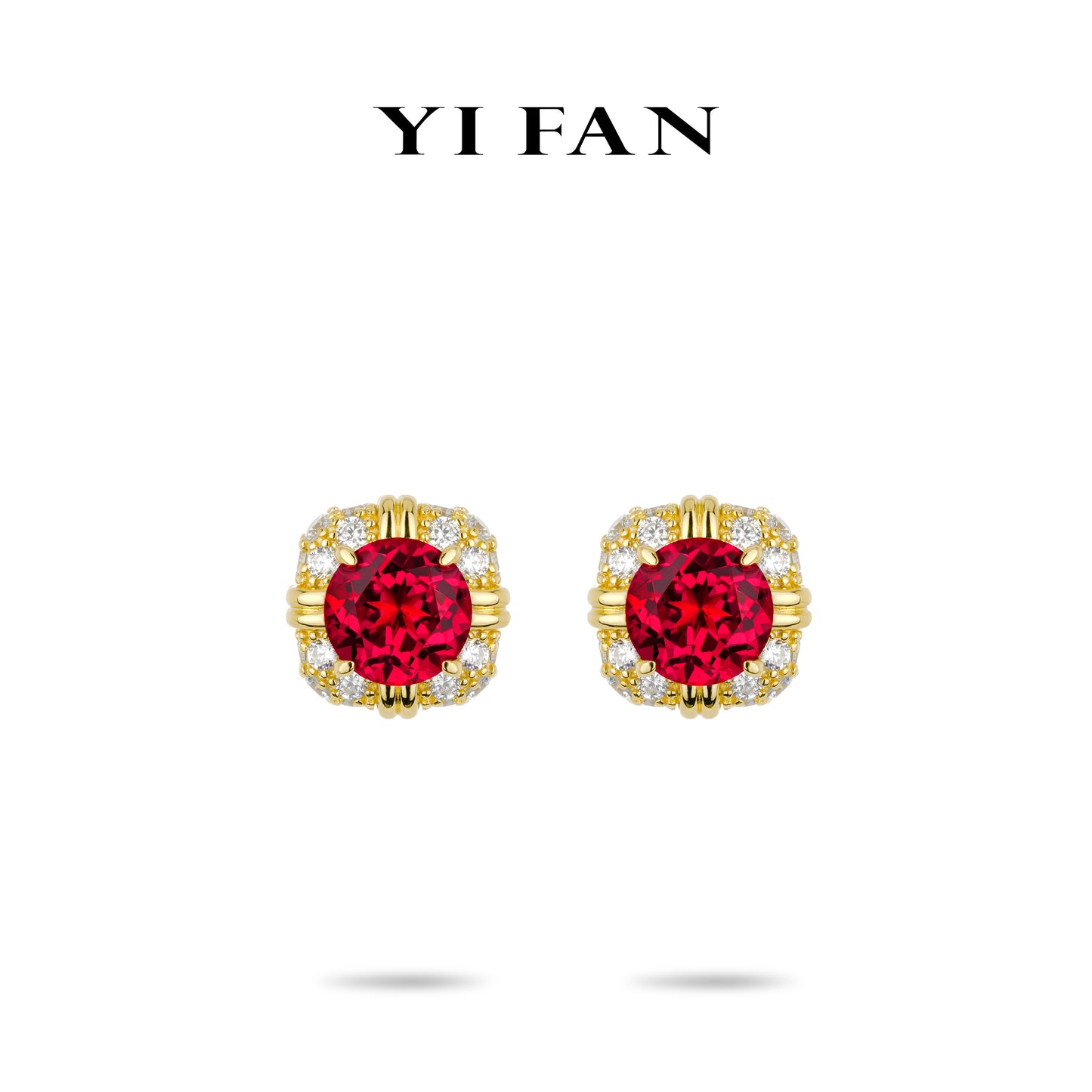 Red Diamond color collection: Luxury "Wine-Red Tribal Chief" exquisite Earrings (Unisex)