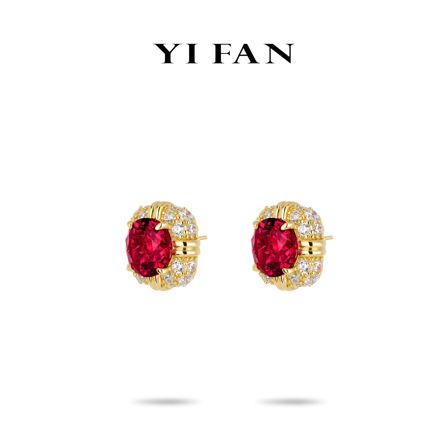 Red Diamond color collection: Luxury "Wine-Red Tribal Chief" exquisite Earrings (Unisex)