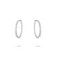 Wedding collection: Modern "Icy Pigeon Eggs" detailed Hoop Earrings (XL size)