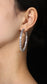 Wedding collection: Modern "Icy Pigeon Eggs" detailed Hoop Earrings (XL size)