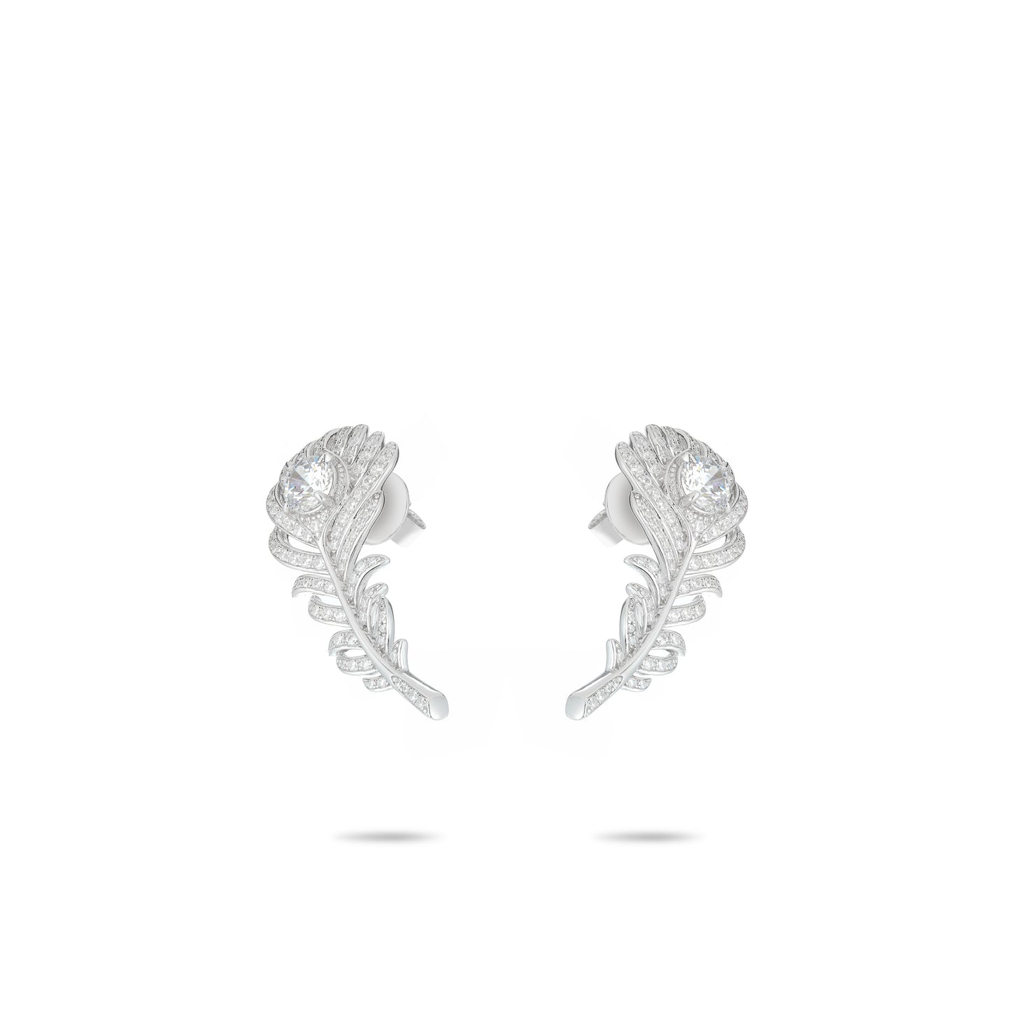 Summer Vibes collection: Modern "White Feather" Earrings