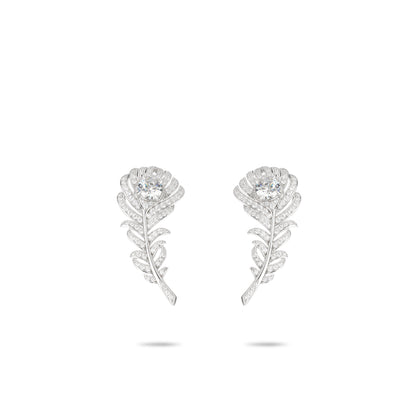 Summer Vibes collection: Modern "White Feather" Earrings