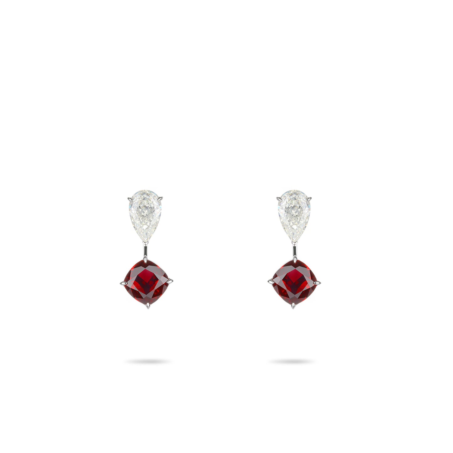 New year edition: White & Red elegant modern earrings