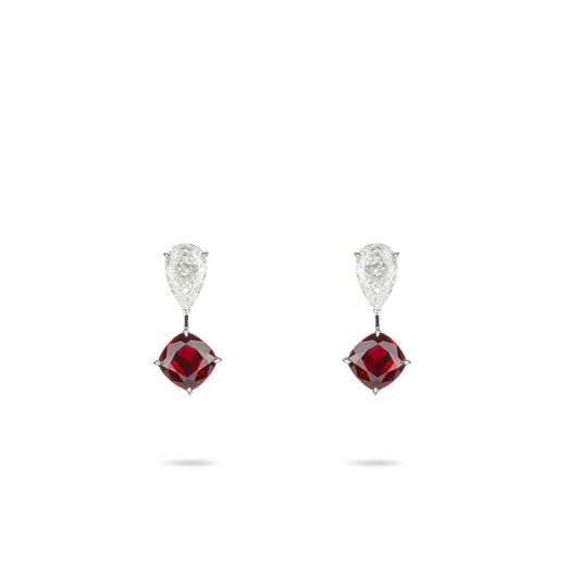 New year edition: White & Red elegant modern earrings