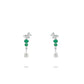 Green chalcedony beads "Water-drop" dangle earrings