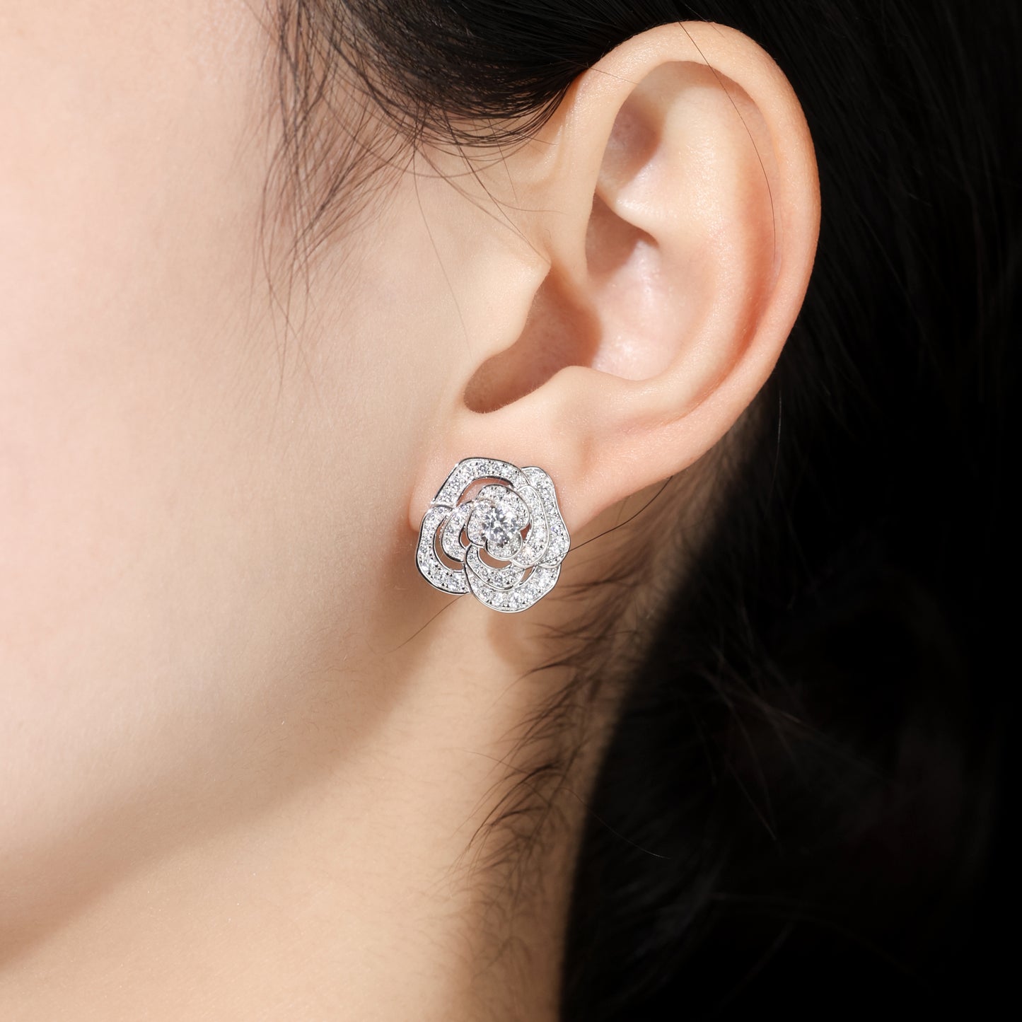 Wedding collection: "Camellia Flower" Earrings