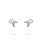 Minimalist collection: Shades of blue white pearl ear studs