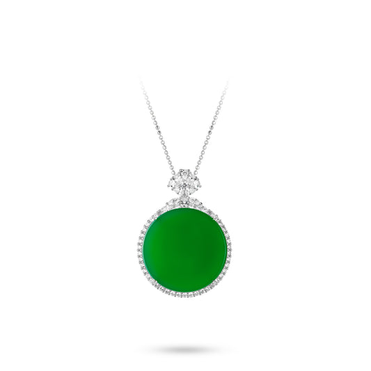 Pre-order Welfare Exclusive: Green chalcedony Big Amulet Pendant Necklace (Unisex)