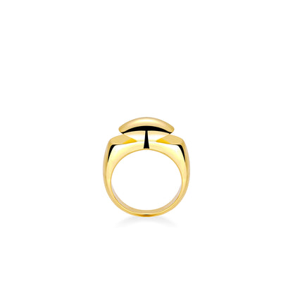 Minimalist collection: Modern "Golden Ingot" CNC Ring (Unisex)