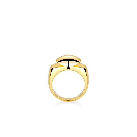 Minimalist collection: Modern "Golden Ingot" CNC Ring (Unisex)