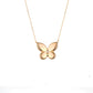 Rose-gold Fever collection: Modern "Dazzling Butterfly" delicate Necklace