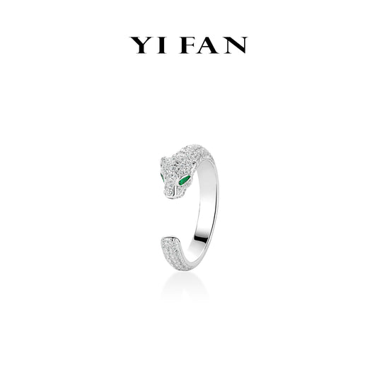Welfare Exclusive Animal collection: Modern "Cheetah" detailed open Ring (thin band version)