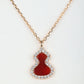 Promotion Necklace：Hulu in red agate