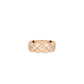 Rose-gold Fever collection: Modern "Rhombic Dreamland" detailed Wide band Ring