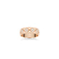 Rose-gold Fever collection: Modern "Rhombic Dreamland" detailed Wide band Ring