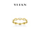 Christmas 2024 collection: Modern "Golden Christmas leaves" exquisite eternity Ring