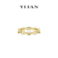 Christmas 2024 collection: Modern "Golden Christmas leaves" exquisite eternity Ring