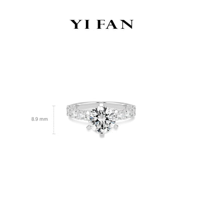 Welfare exclusive Pure Radiance Collection: Modern "Brilliant Firework" exquisite Band Ring (Solitair 3 carat)